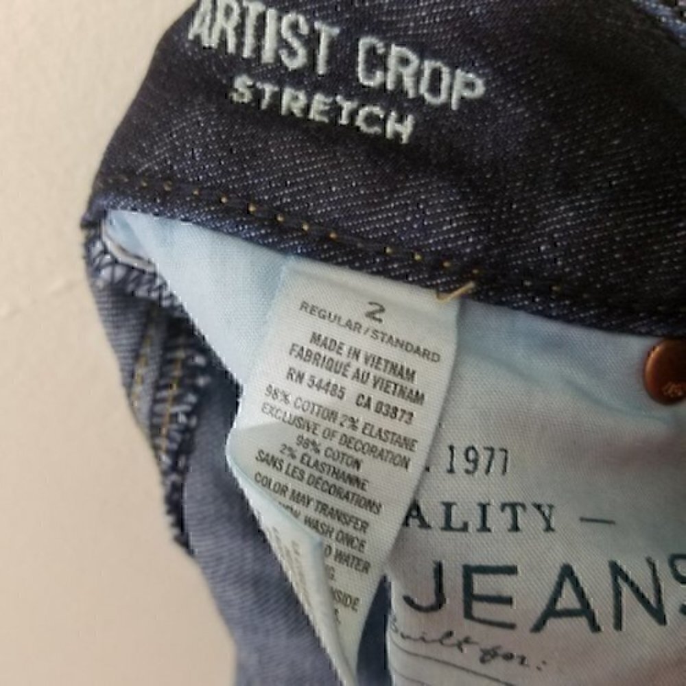 American Eagle Artist Crop Stretch Jeans Size 2 - Picture 7 of 7